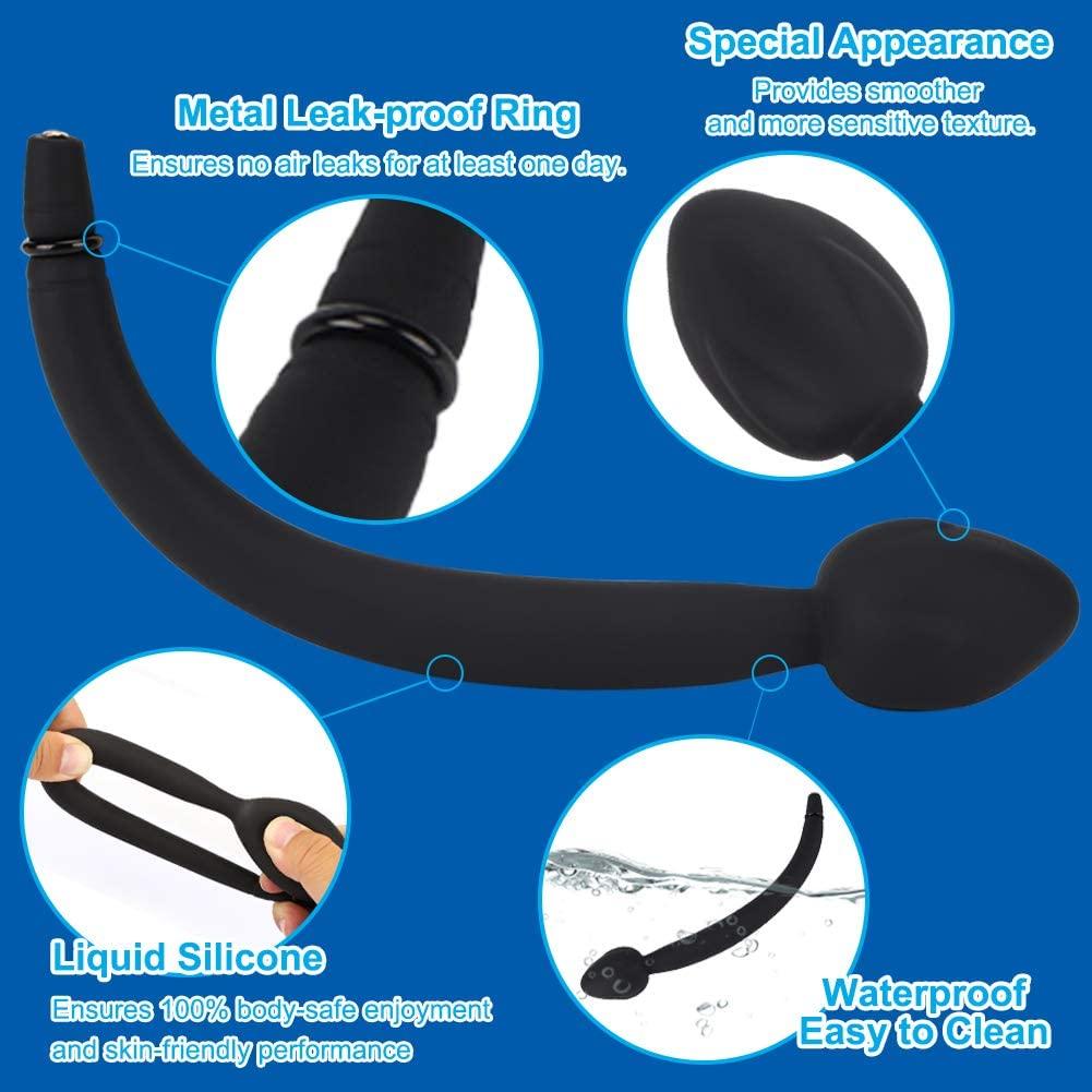 Nadmuchiwany silikonowy korek analny wbudowana kulka metalowa pies ogon szczeniaka tyłek rozwiń trener SM odbyt Sex zabawki stymulator masażer krocza