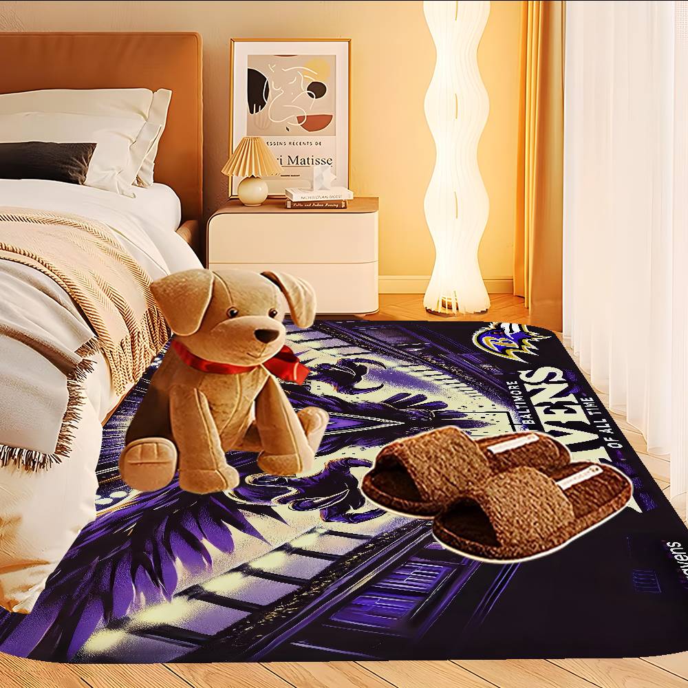 B-Baltimore Ravens Kitchen Mat Kids Room Bedroom Decoration Balcony Anti-Slip Doormat Living Room Alfombra