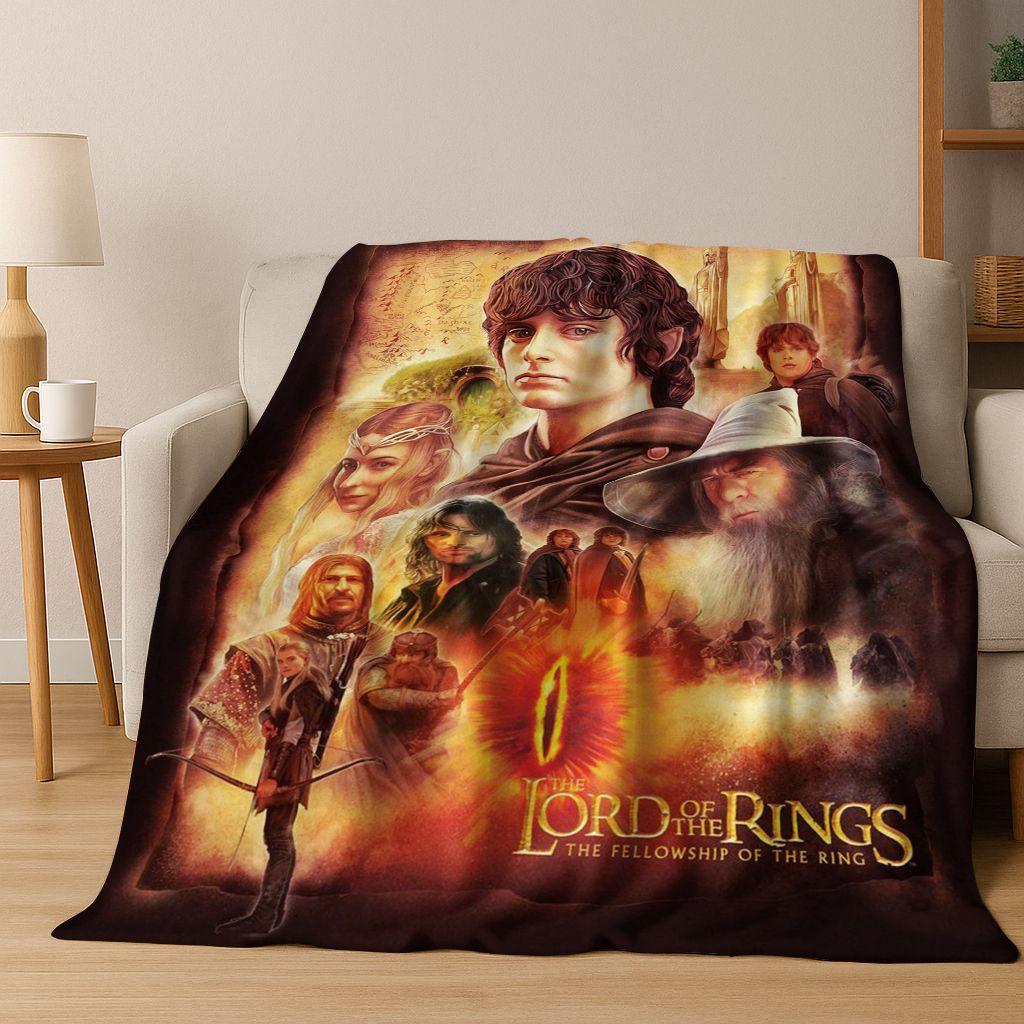 Classics L-Lord of The Rings H-Hobbit Movie Flannel Blanket,Warm and Cozy Soft Throw Blanket for Home Bedroom Bed Sofa Cover Kid
