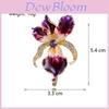 Elegant Iris Flower Brooch Pin With Alloy Finish For Women And Men