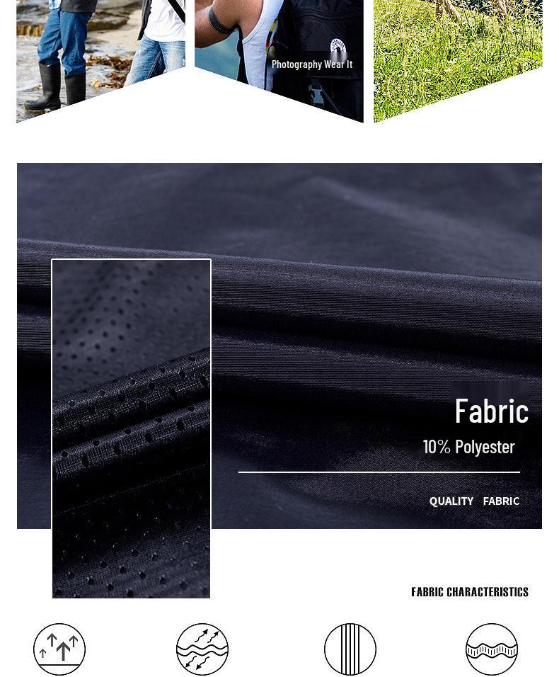 Men's Plus Size Quick-Dry Outdoor Casual Vest - Sleeveless, Loose Fit for Spring & Autumn