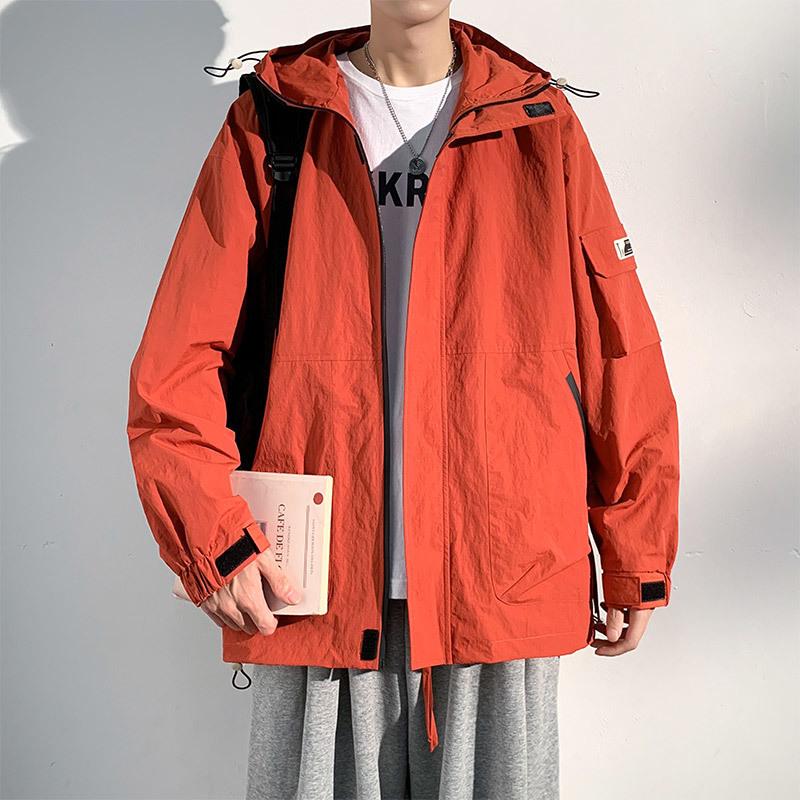 Spring and Autumn New Trend Handsome Casual Versatile Hooded Jacket Autumn and Winter Loose