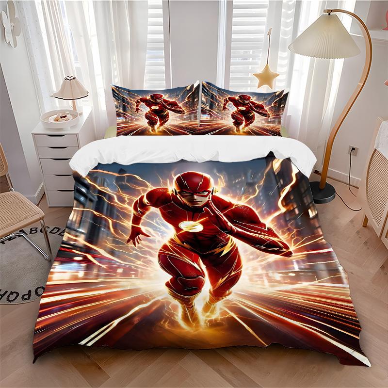 

3pcs Flash Speed Bedding Set, Soft Polyester Duvet Cover and Pillowcases Machine Washable Seasons all suitable & Guest Room Decor270 135x200cm