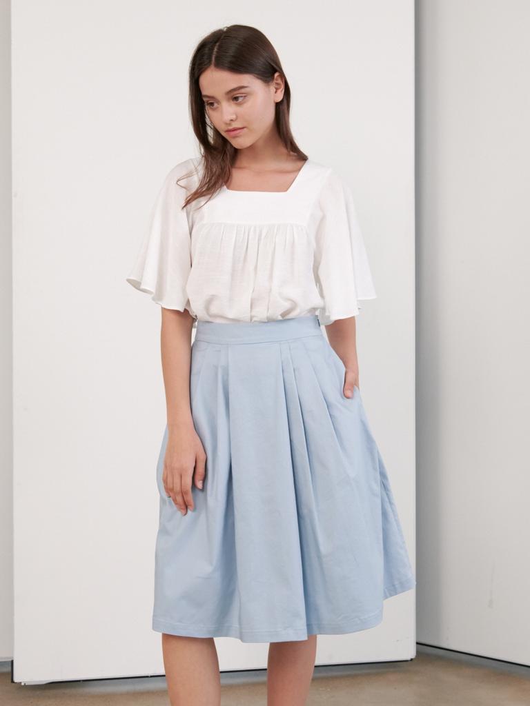 Koes Pleated Full Skirt_Blue