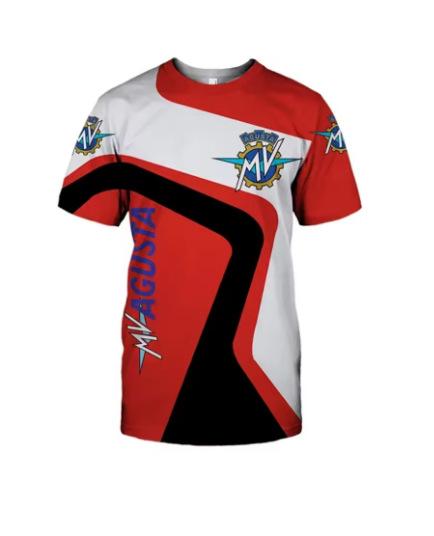 New MV Agusta T-Shirt Motorcycle Racing 3D Printed Men's Sports Casual Fashion Oversized O-Neck T
