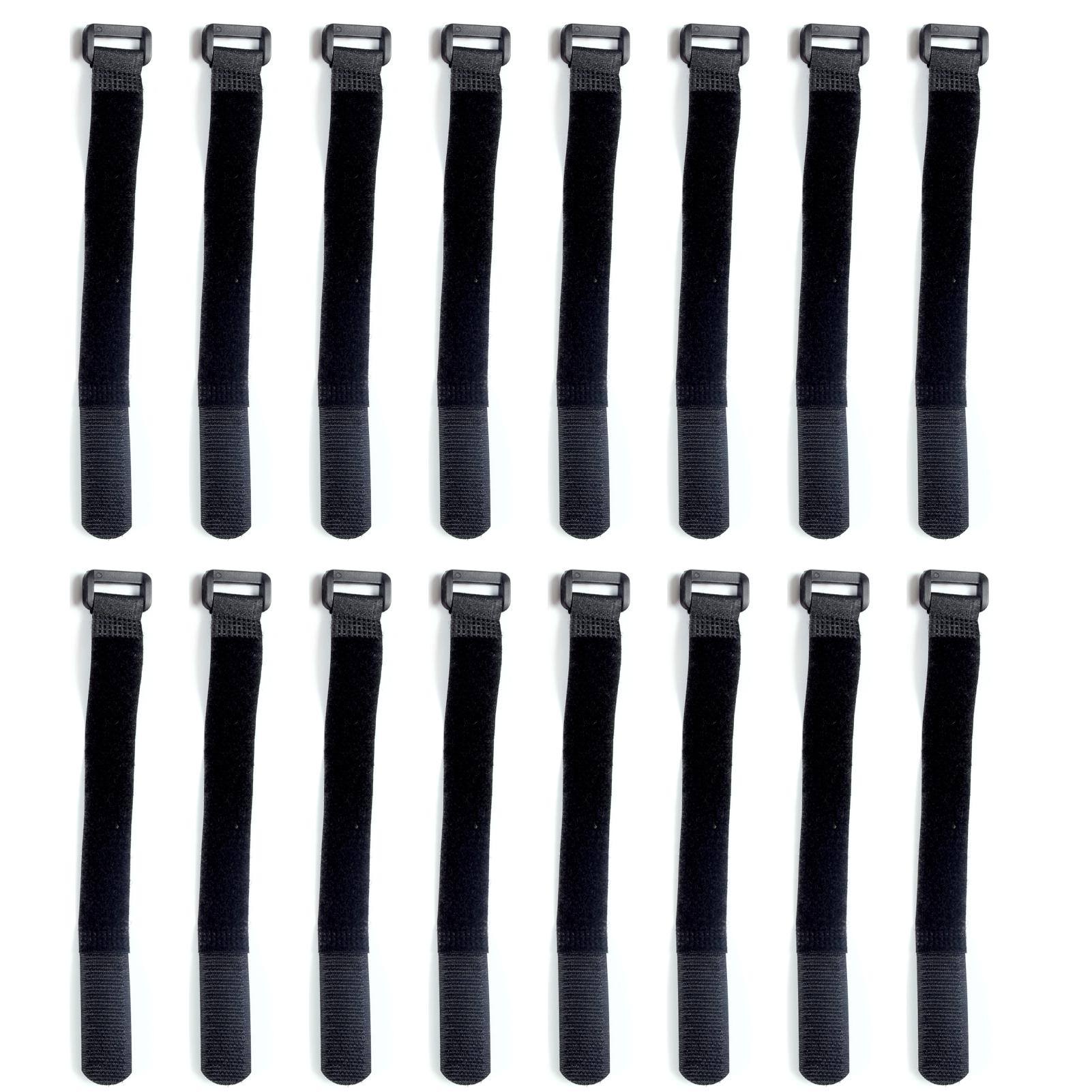 

16 шт. держатели для удочек крепежный кабель регулируемые ремни для удочек с крючками и петлями чёрный