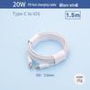 PD30W Fast Charger Type-C Cable for Apple iPhone 16/15 Pro Max