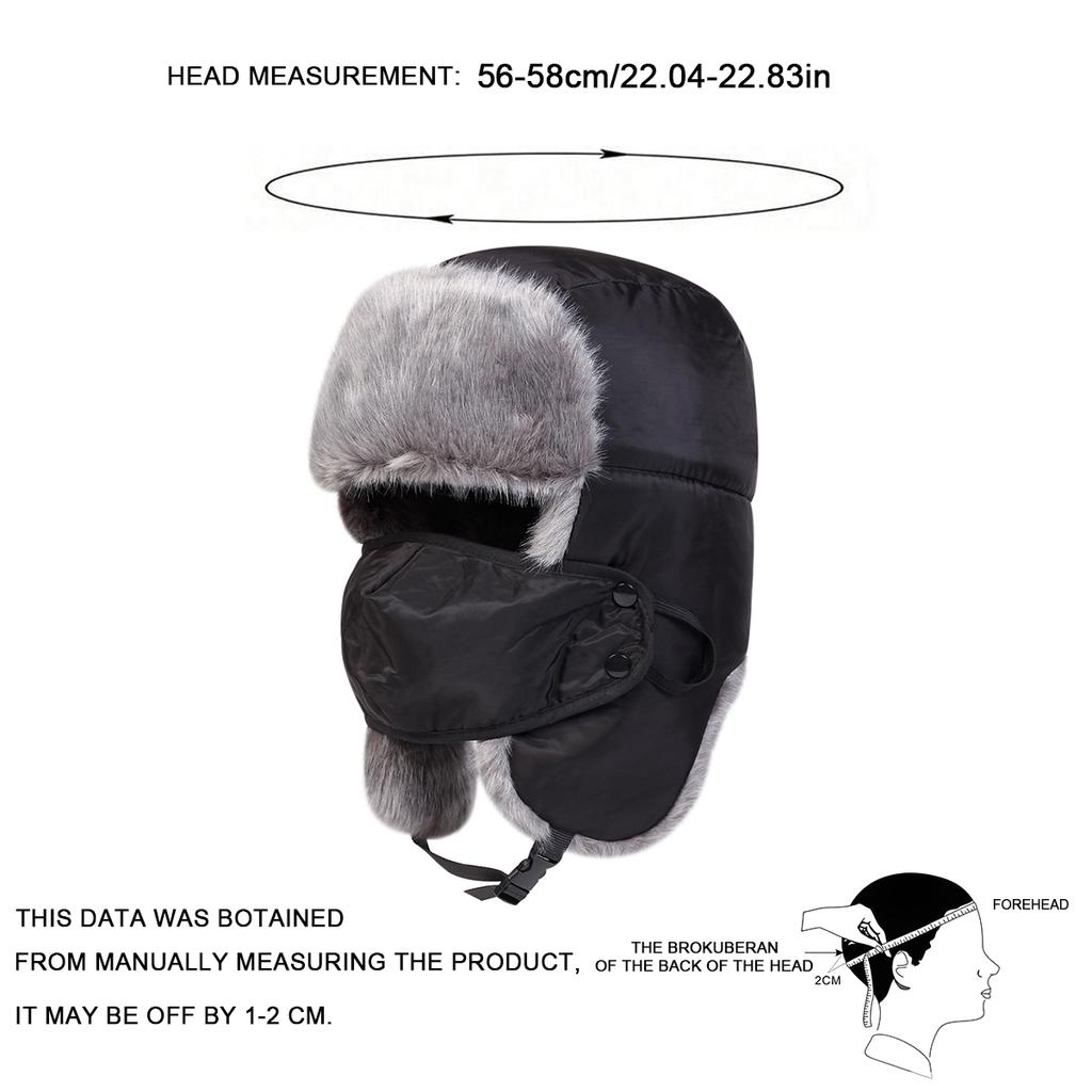 Warm and Fluffy In Winter Hat Men and Women Lei Feng's Cap Thickened Windproof Bomber Hats Pilot's Caps