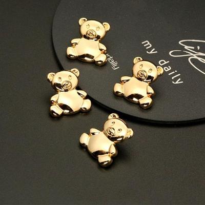 Creative Cute Gold Bear Shape Animal Style Sewing Buttons Clothes Accessories Button Decor DIY