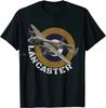 Britische Kampfflugzeuge Lancaster Schwerer Bomber T-Shirt aus Baumwolle, Premium-Oversize-T-Shirt mit Rundhalsausschnitt, Unisex-Oberteil, Herrenbekleidung