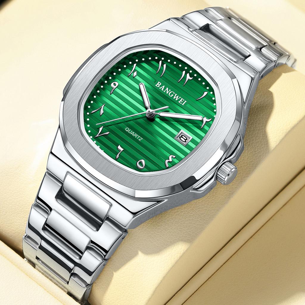 New Luxury Men Quartz Watches 30M Waterproof Automatic Date Watch Man Stainless Steel Sport Chronograph Watch for Men Clock
