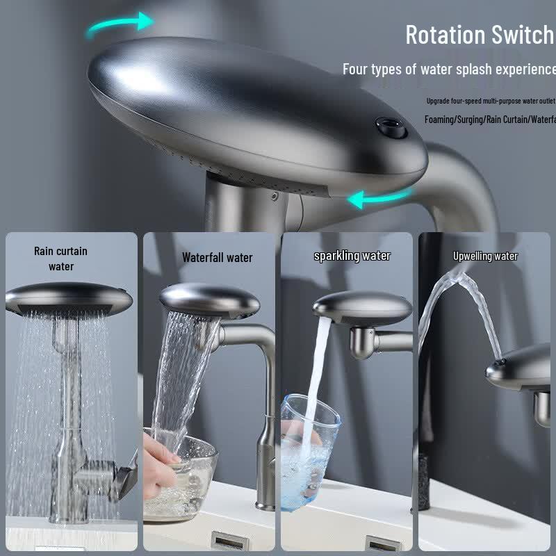 PKSUKB Spaceship Design Pull-Out Basin Faucet