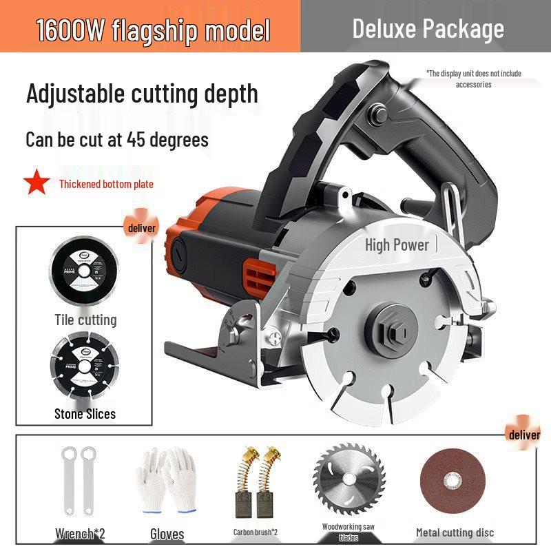 Multifunctional Handheld Electric Cutting Saw for Marble, Stone, Tile, and Wood
