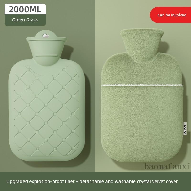 Hot Water Bottle for Warming, Plush Hot Water Bag for Stomach, Bed, and Hand Warming, Explosion-Proof, Suitable for Female Students and Menstrual