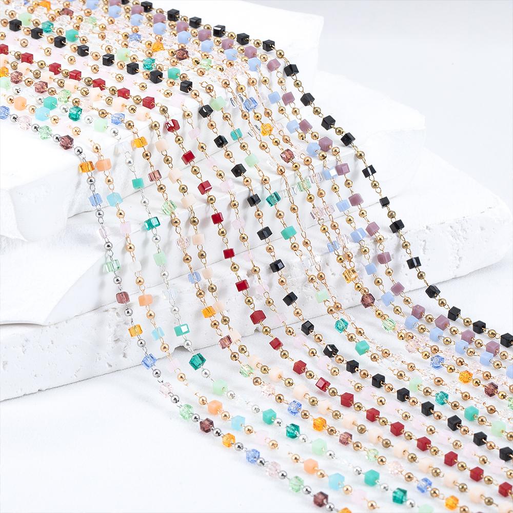 20Meters/Roll 1M No Fade Stainless Steel Chain Multi Sizes Basic Chains for Jewelry Making DIY Bracelet Necklace Chain Wholesale
