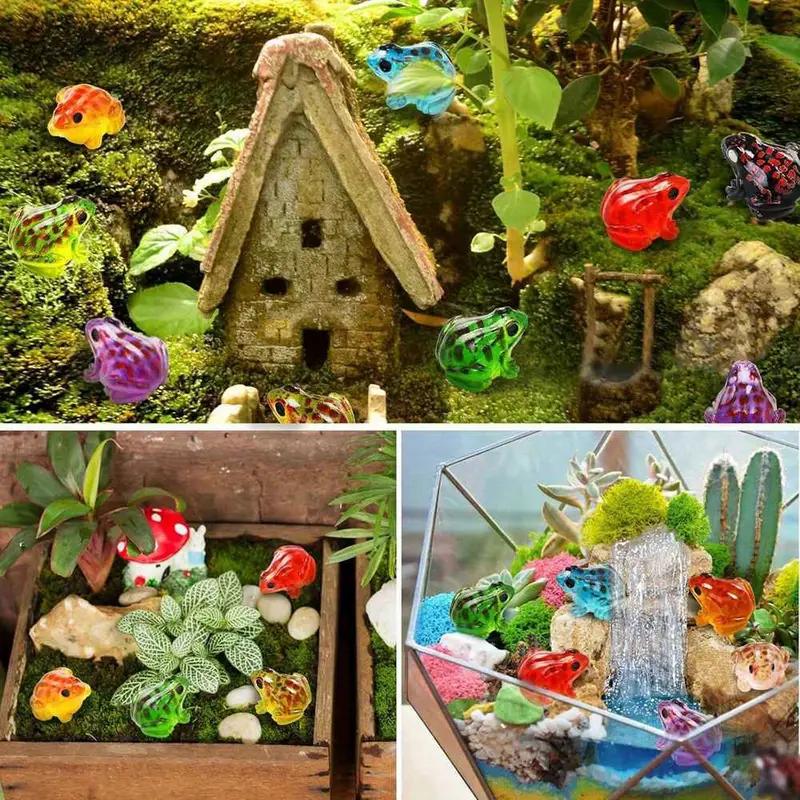 20 PEZZI Mini Ranocchie in Resina Luminescenti al Buio - Attivate da Luce UV/Nera Colori Vivaci per Terrario Fai-da-Te Decorazione Giardino
