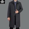 Pánský kabát z kašmírové vlny: Klasický dlouhý trenčkot na podzim/zimu