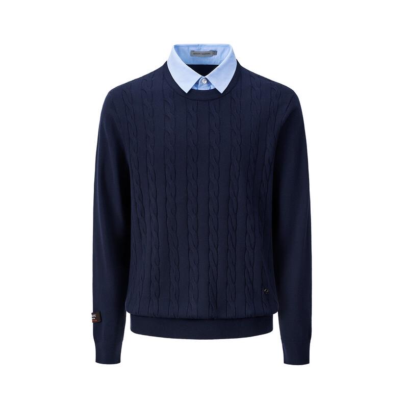 Giovanni Valentino Men's Faux Two-Piece Knit Sweater