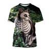 New Kids 3d Animal Cat Pattern Printed Girl And Boy Children's Casual Round Neck Harajuku T-shirt Summer Street Style Thin Top