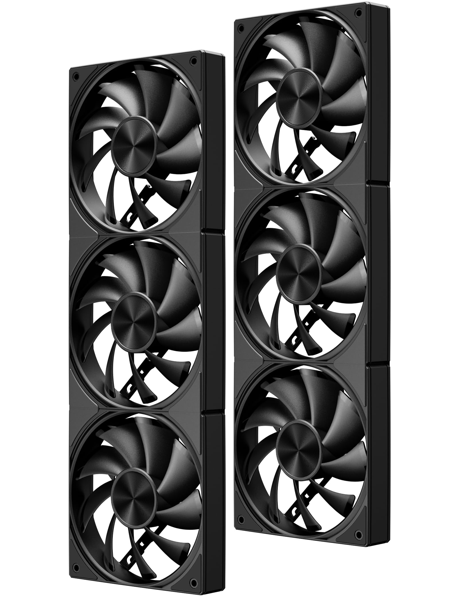 

Novonest PC Case Fan 120mm 1650 RPM Interlocking Case Fan High Performance Daisy Chain Cooling 4PIN PWM Integrated Cooling Fan Set of 2 Black U3K6 чорний