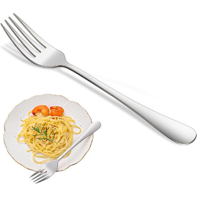 Dinner Forks,8-Piece 8 Inches Stainless Steel Table Fork,Dishwasher Safe Flatware Forks,Food Grade Mirror Polishing Silverware Main Fork For