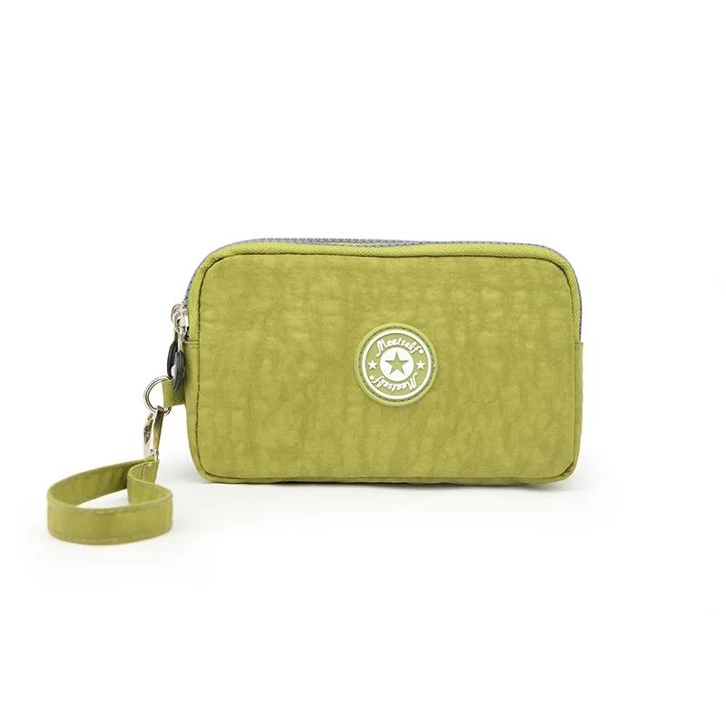 

Three-layer Zipper short Mobile Phone Bag Fashion Hand Makeup WOMEN s Bag Portable change Waterproof Multi-layer Pocket Bag