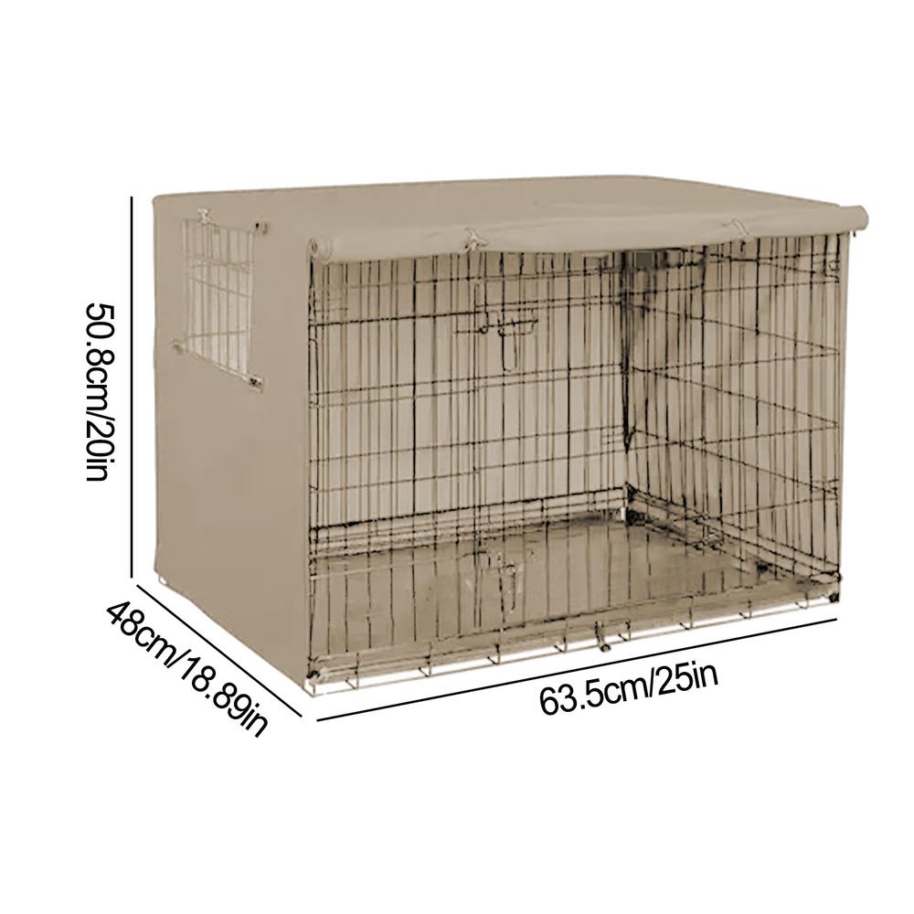 Oxford Cloth Dog Kennel Cover Waterproof Windproof Pet Crate Protective Dog Kennel Cover Universal Fit For Indoor Outdoor Crates