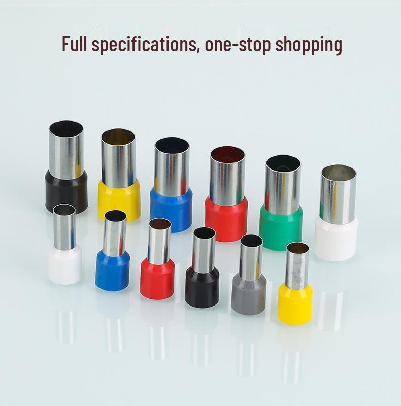 KT KISS TONG VE Type E0508 Pre-insulated Tubular Cold Crimp Wire Terminal, Purple Copper, 1000 pcs