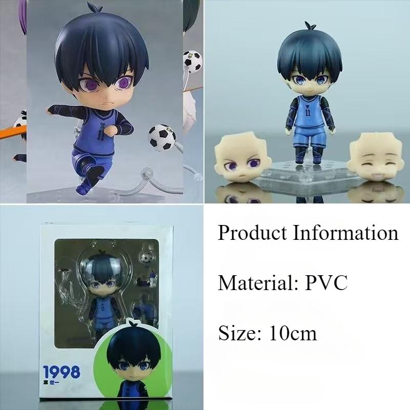 Blue Lock Anime Peripherie Q-Version Modell Nagi Seishiro Isagi Yoichi Mikage Reo PVC Actionfigur Sammlerstück Spielzeug Geschenk