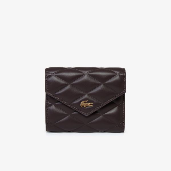 

LacoSte Crocodile Flap Wallet 26 S S R31 burgundy