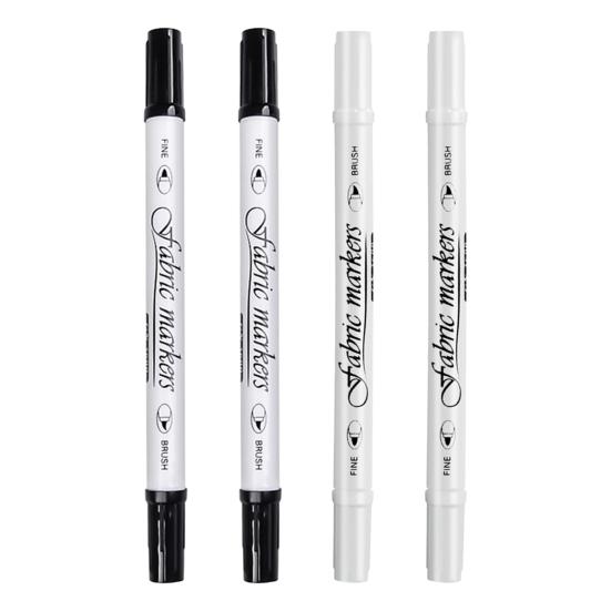 4/6 bucăți pix din țesătură cu vârf dublu, markere textile, îmbrăcăminte impermeabilă, pix pentru desen, tricou, haină