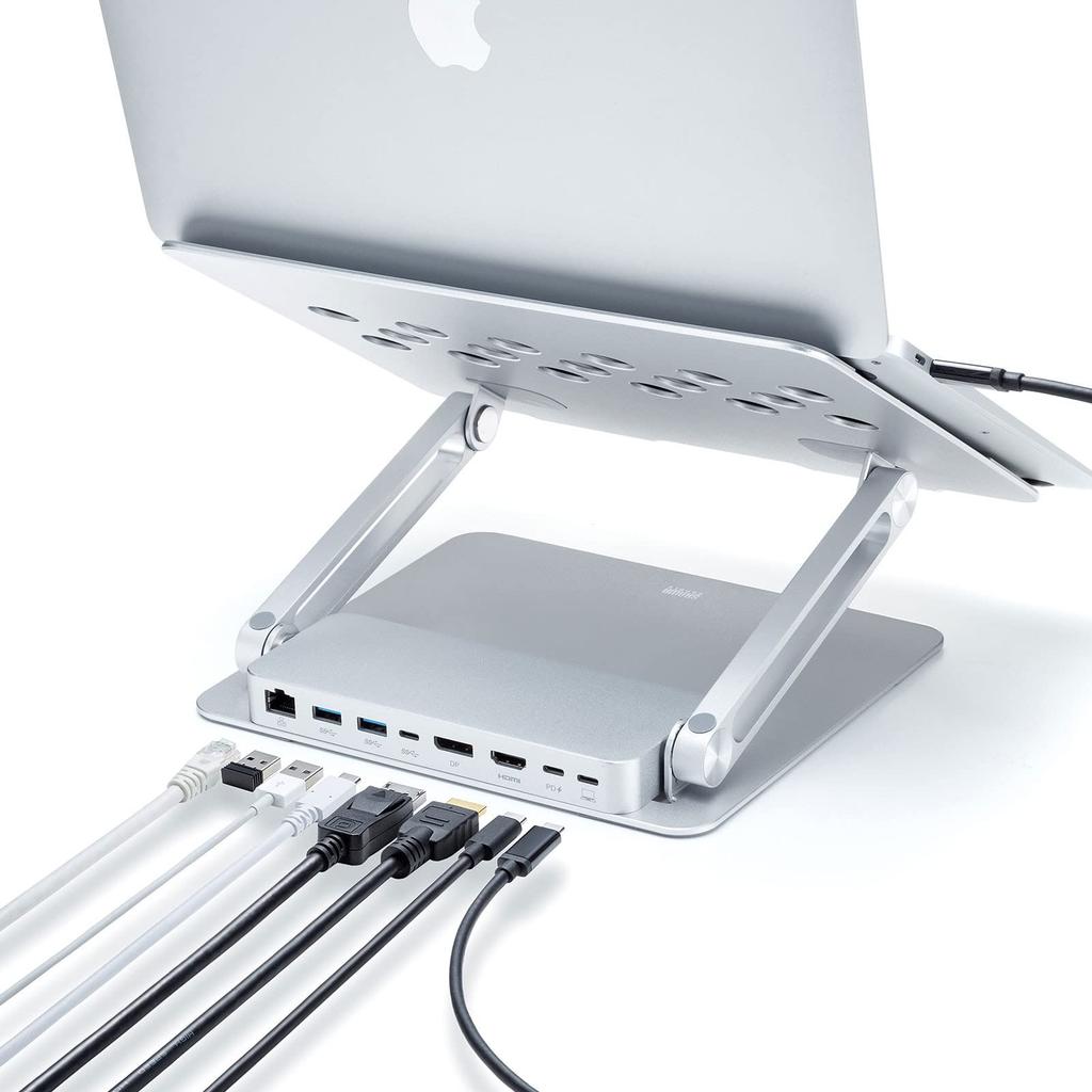 Sanwa Supply USB Docking Station with Type-C (with Stand) HDMI/DisplayPort Output, USB-CVDK9STN