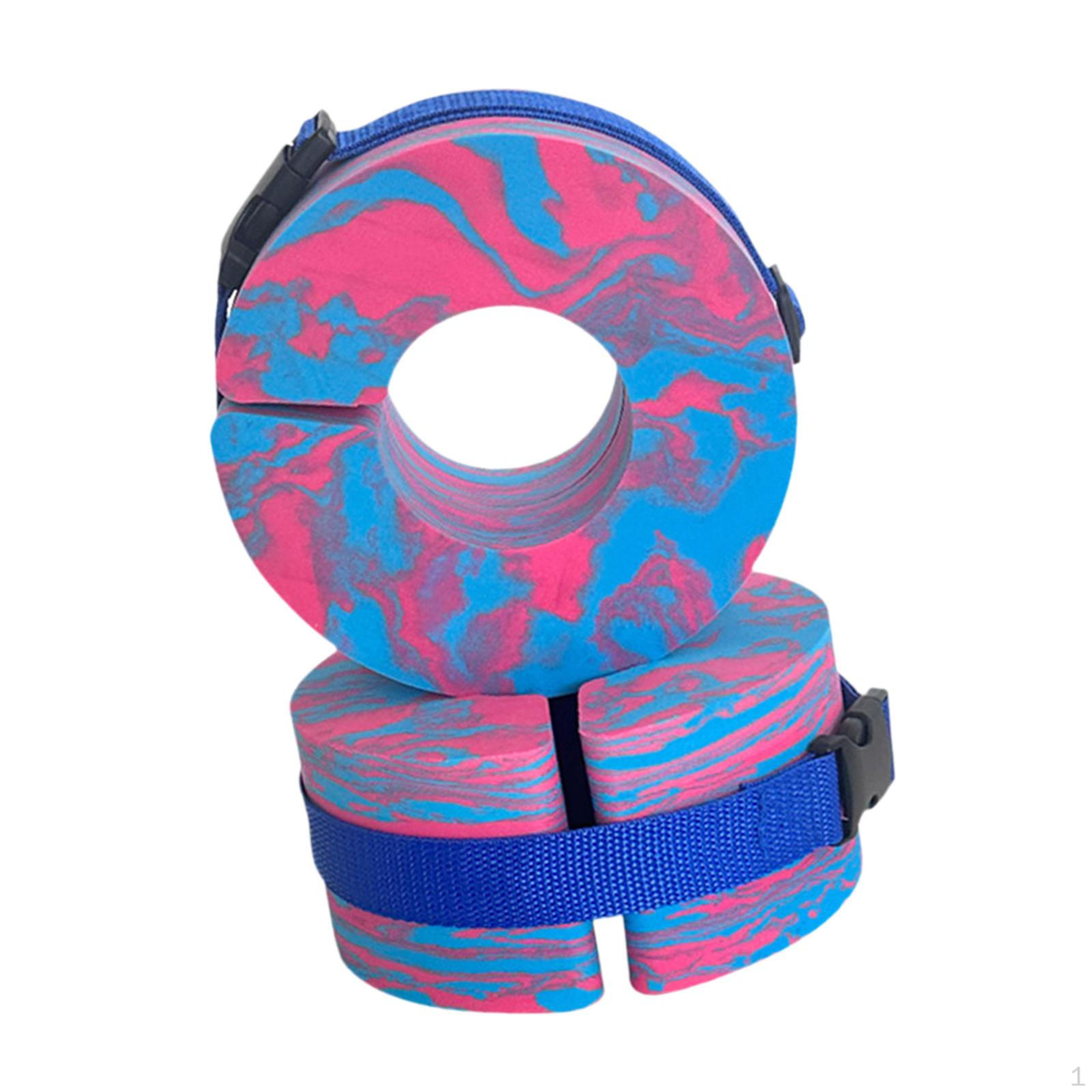 

2 шт. Плавательные манжеты EVA Водные кольца-поплавки для начинающих Дети Тренировка Blue and Pink