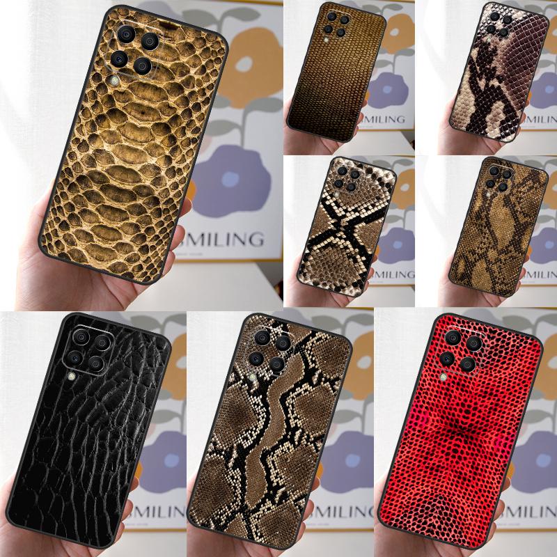 Snake Skin For Samsung Galaxy M55 M15 M13 M23 M33 M53 M20 M21 M51 M12 M32 M52 M34 M54 M31s M30s Case