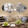 26Pcs 3D Mirror Wall Sticker DIY Round Wall Stickers Background Living Room Home Decoration Bathroom Mirror Decorative Stickers