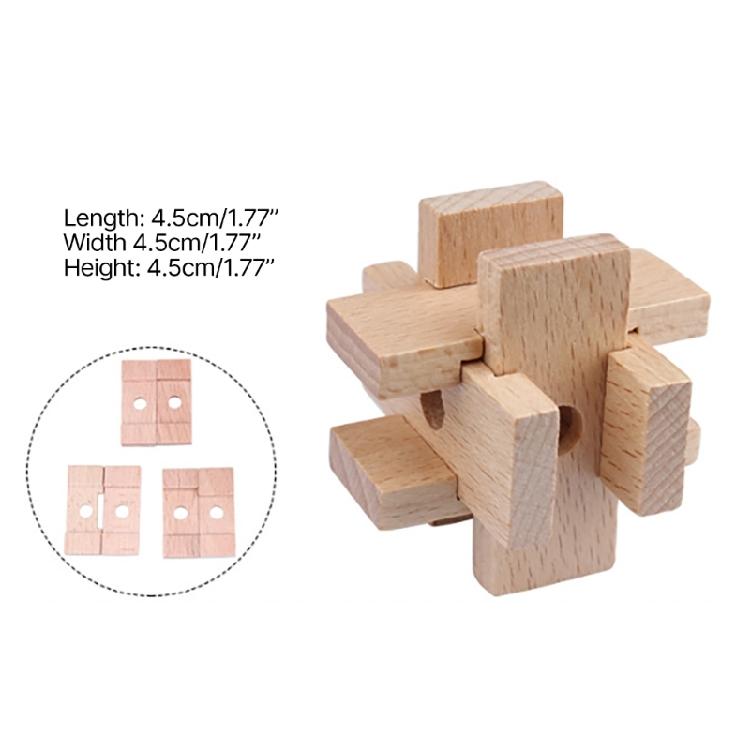 9Pcs Removing Assembling Locks Toy 3D Wooden Brains Teasers Puzzle Birthday Gift
