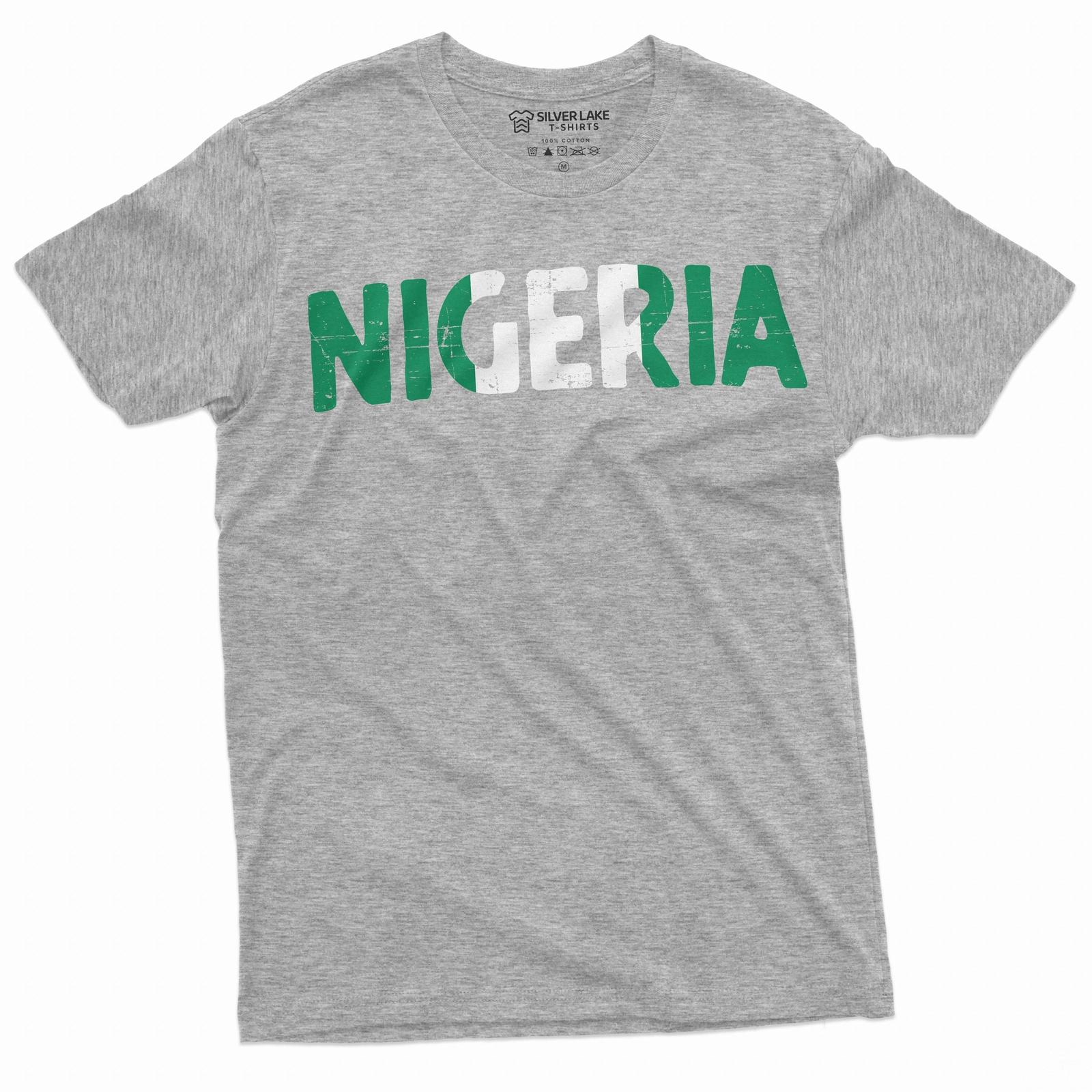Men s Nigeria T-Shirt Mens Womens Tees Top Nigeria flag logo Patriotic Country Shirt Nigerian Gifts 3XL