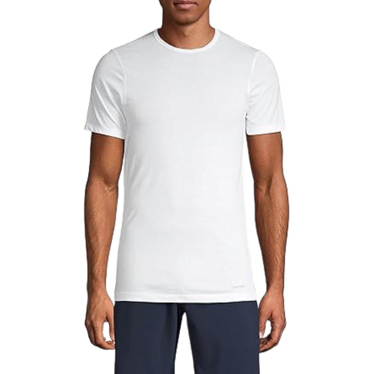 Calvin Klein Comfortable Versatile Fashionable Soft Slim Fit Crew Neck Short Sleeve T-Shirt 3-Pack Men Tops NP2208O-100