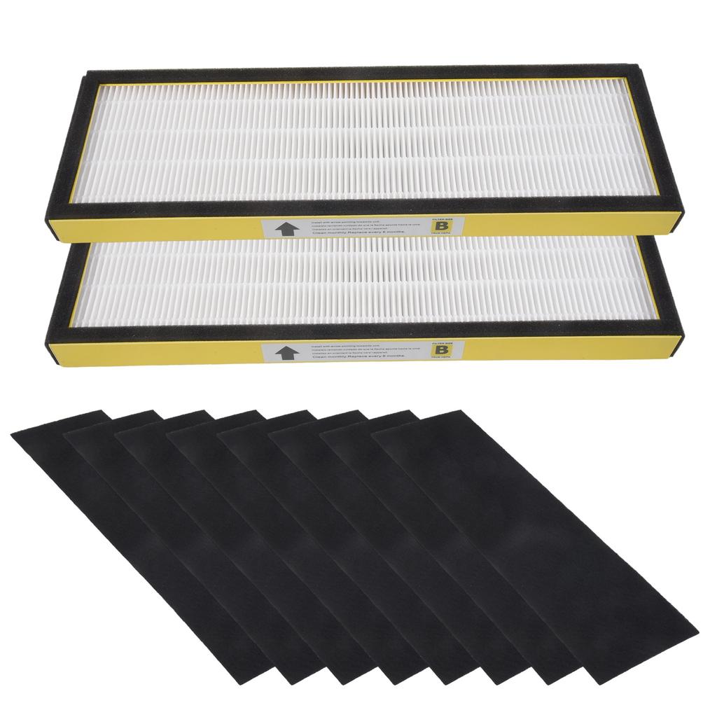 BHBL FLT4825 Replacement Filter for Germ Guardian Air Purifier, for AC4825 AC4850, 2 True HEPA + 8 Carbon Filters