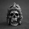 Unique Indian Crown Skull Ring Domineering Skull Ring