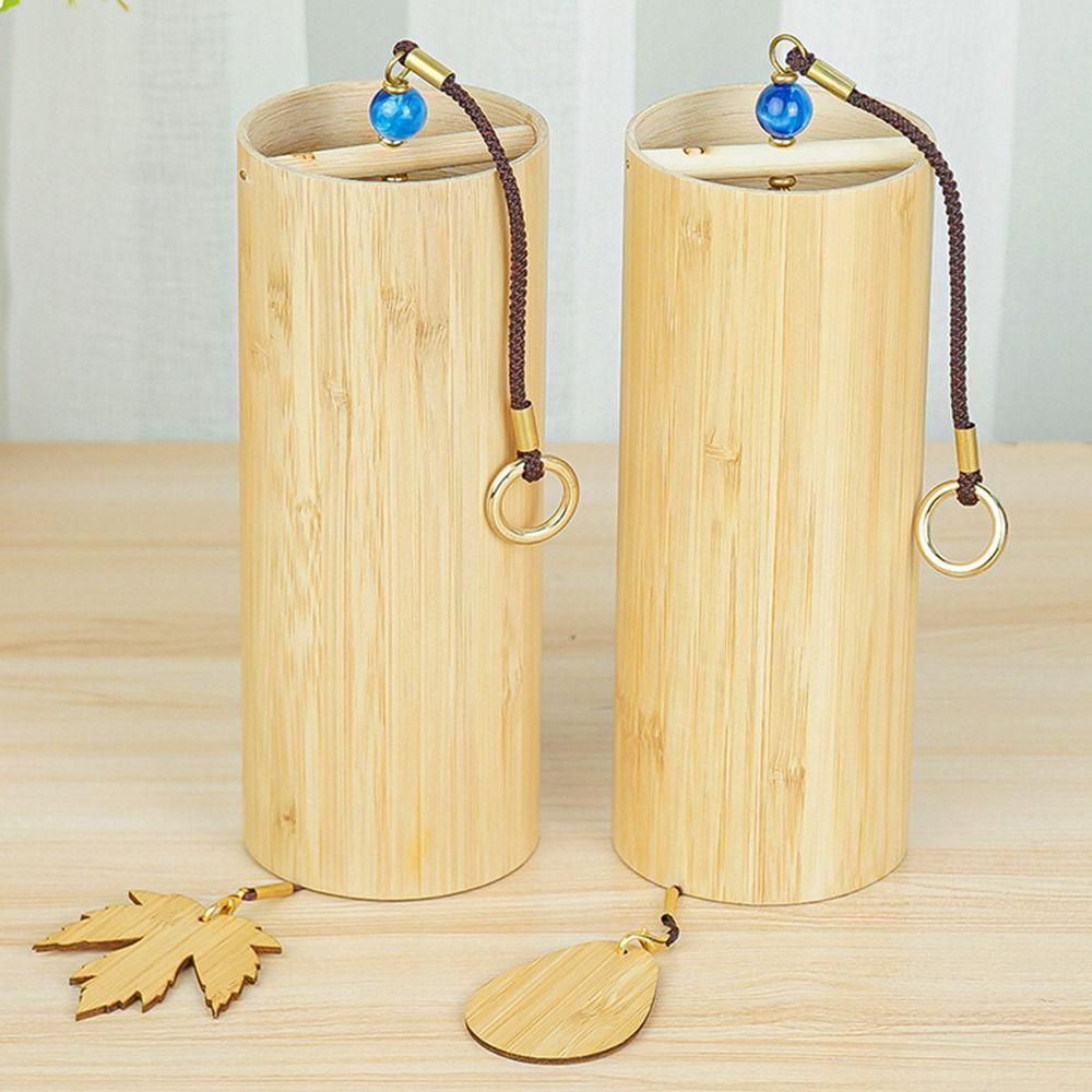 Maple Leaf Figure Wind Bell Wind Blows Pendant Wind Chimes Bamboo  Wind Chimes  Garden Decor