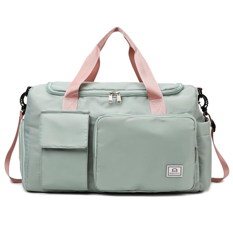 Travel bag Large capacity women's light portable business travel luggage bag Oxford cloth dry and wet separation sports fitness bag