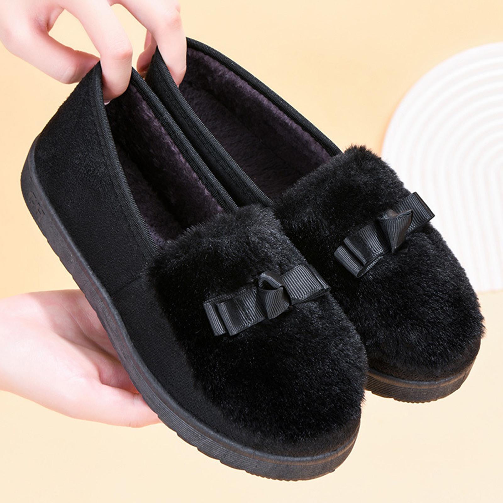 Универсальные женские туфли Boken в стиле ретро на одну ногу с мягкой подошвой теплые туфли 40 чёрный 890₽