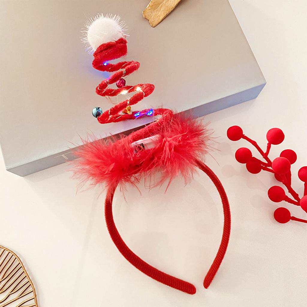 LED Luminous Christmas Headband for All Age New Year Party Hairband Festive Celebration Party Props Holiday Hair Decors