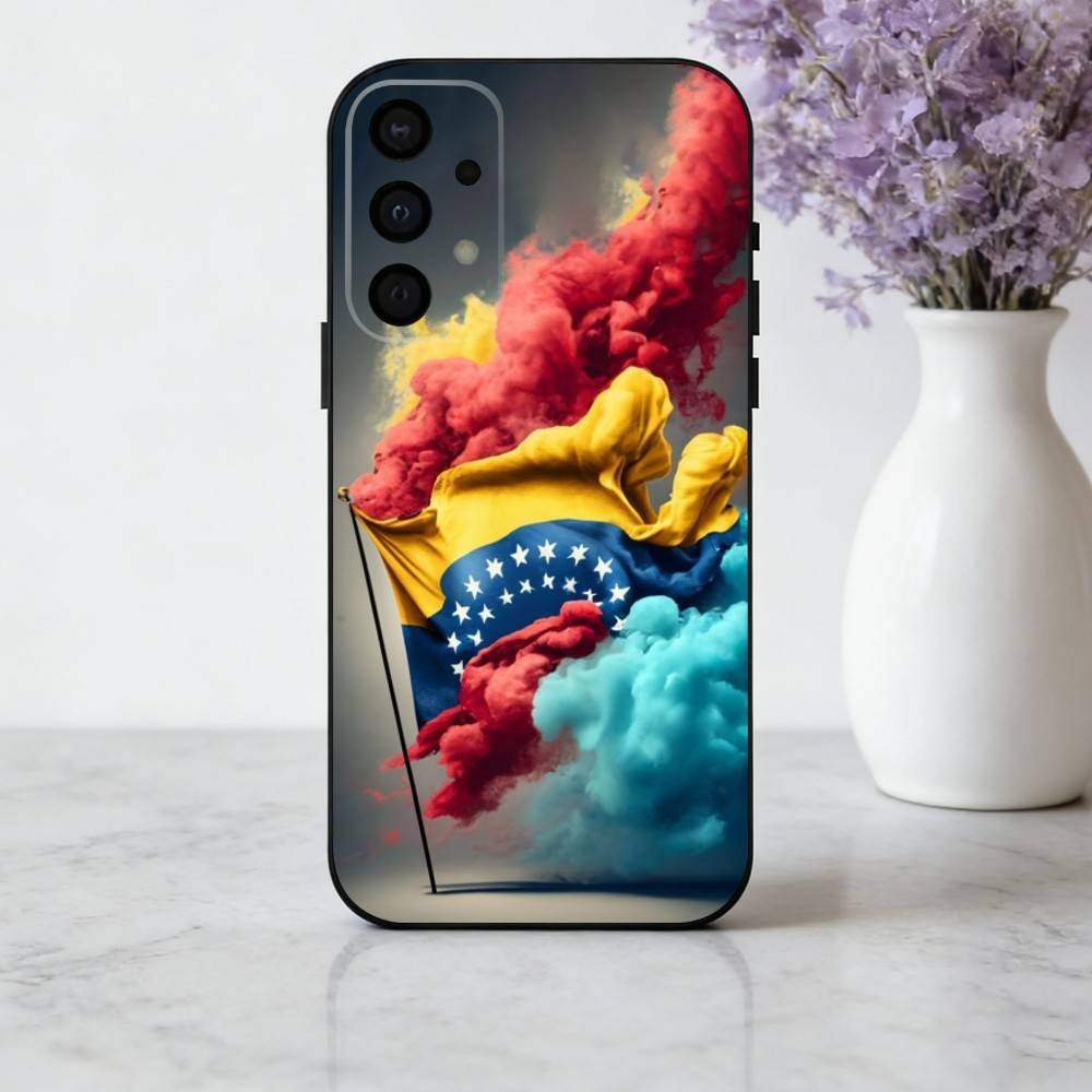 V-Venezuela-A F-Flag-G Phone Case For Samsung Galaxy A73,A72,A71,A70,A53,A52,A51,Soft Silicone Black Cover