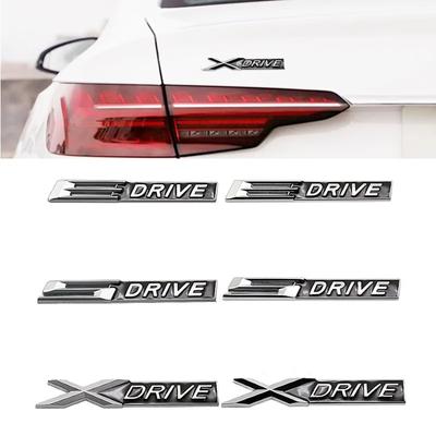 3D Metal Xdrive Sdrive Edrive Car Rear Trunk Emblem Badge Side Fender Sticker Styling Accessories
