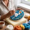 Needle Felting Kit for Beginners with Embroidery Hoop, Wool Painting DIY Home Decor