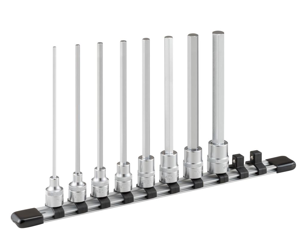 TONE Super long hexagon socket set HH308LL Drive angle Contents 8 items (with holder) 9.5mm (3/8")