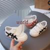 Trendy Unisex Soft-Soled Baby Walker Shoes - 2026 Spring/Autumn Canvas & Genuine Leather Korean-Style Forrest Gump Sneakers