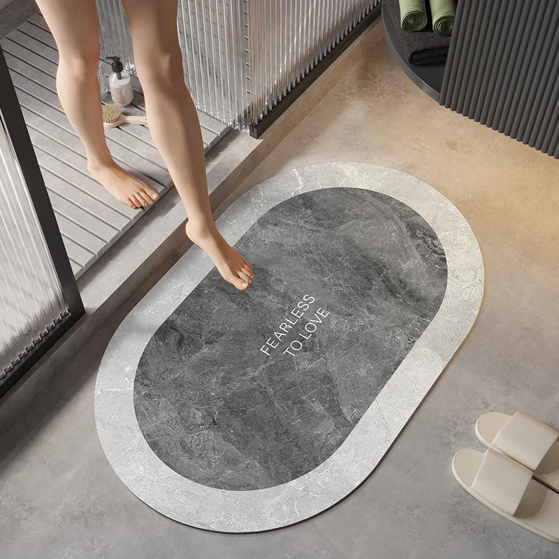 Household Diatomaceous Mud Quick Drying Soft Floor Mat Bathroom Absorbent Non-slip Toilet Toilet Carpet Thickened